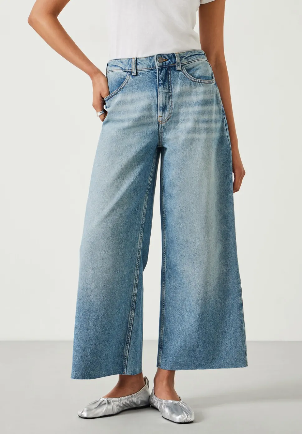 Abi Cropped Wide Leg Jeans
