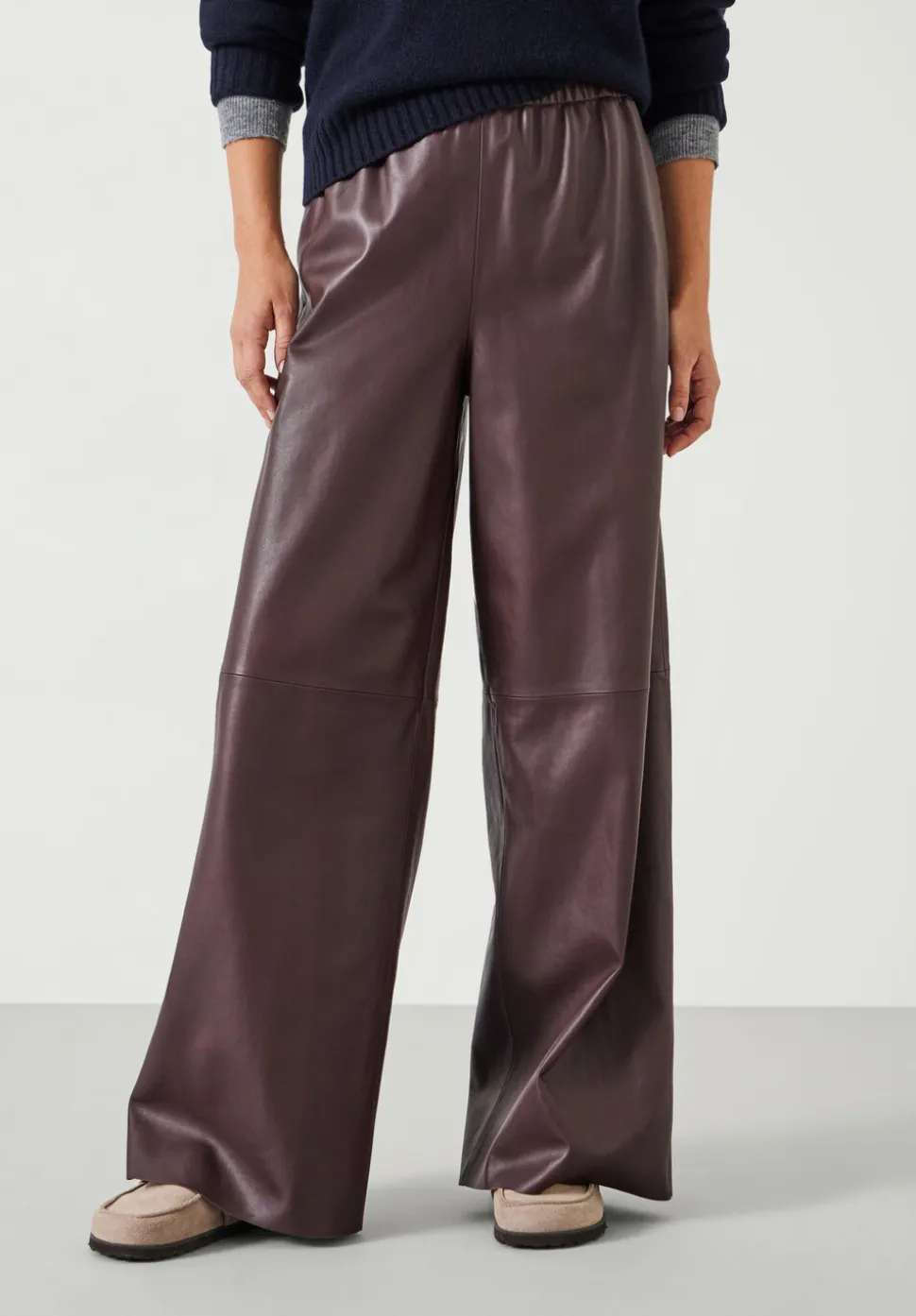 Agatha Leather Pull On Trousers