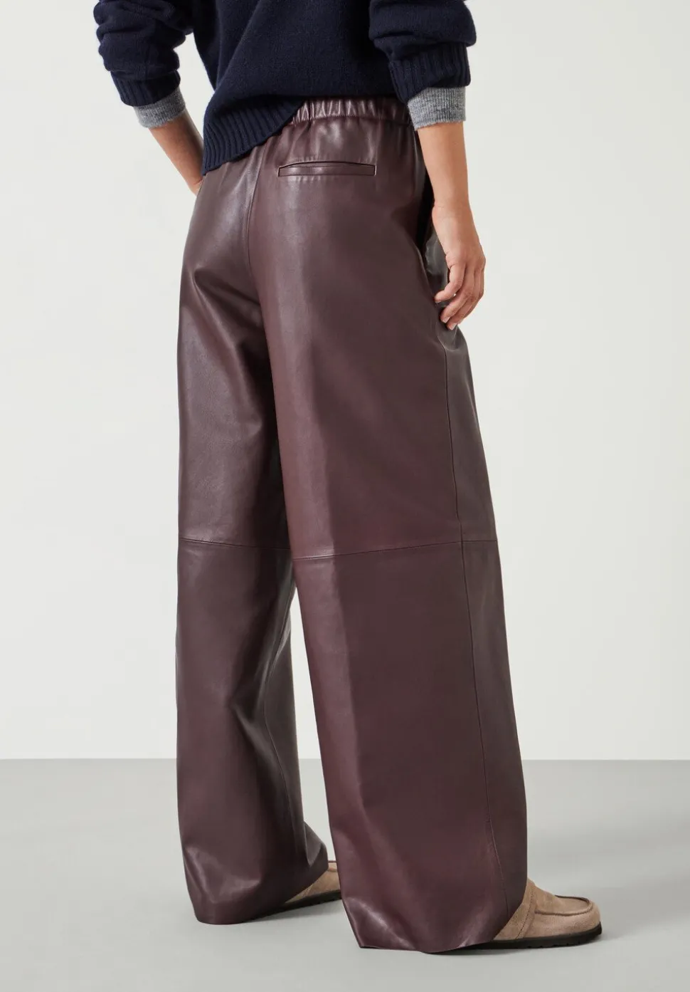 Agatha Leather Pull On Trousers