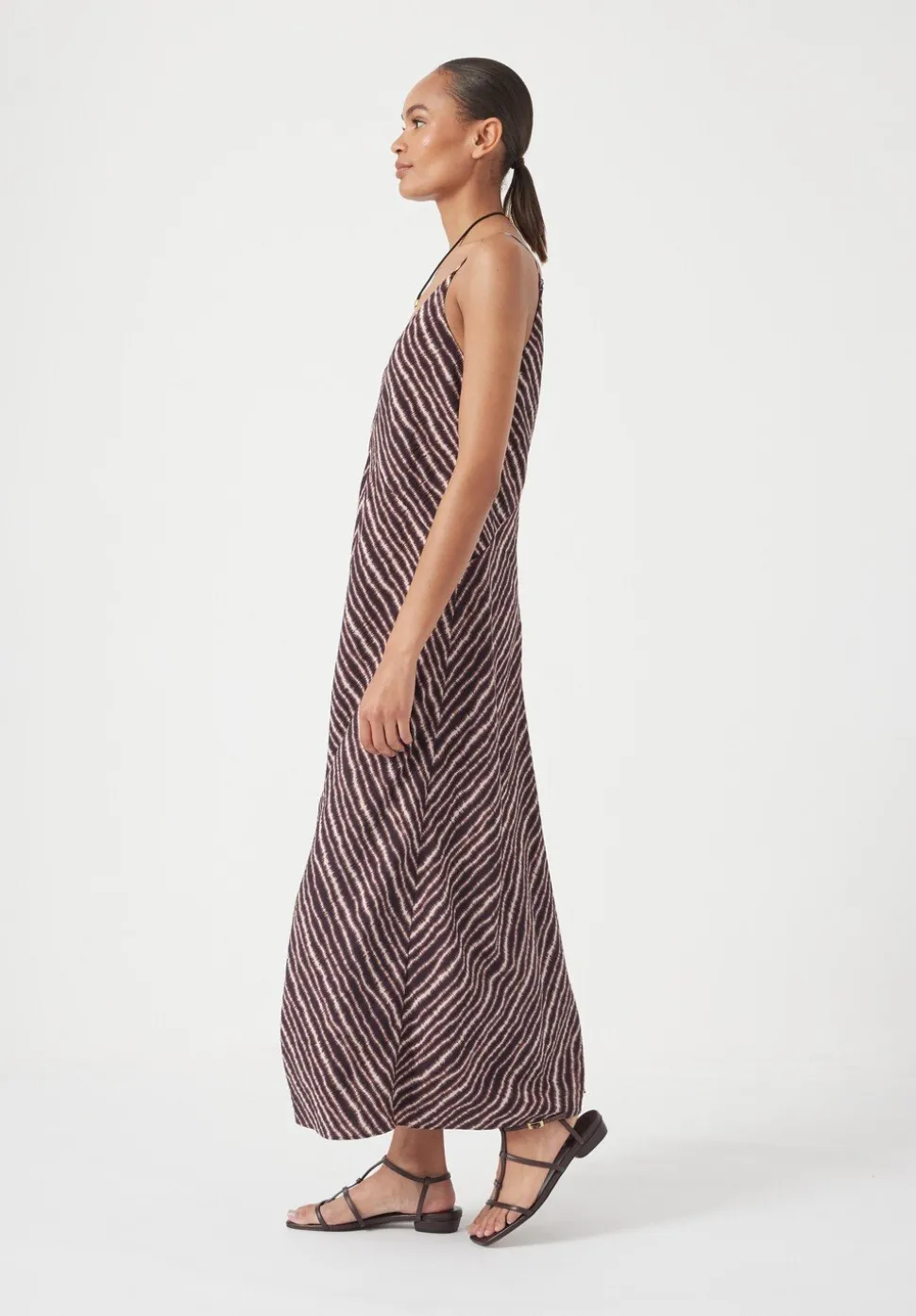 Air Flow Seam Detail Maxi Slip Dress