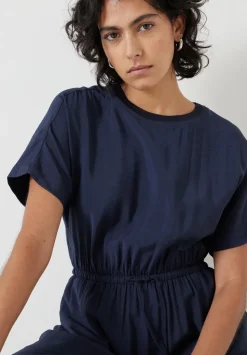 Air Flow Short Sleeve Crew Neck Midi Dress