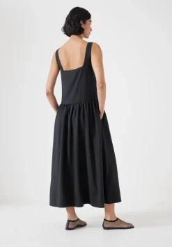 Air Flow Square Neck Midi Ballerina Dress
