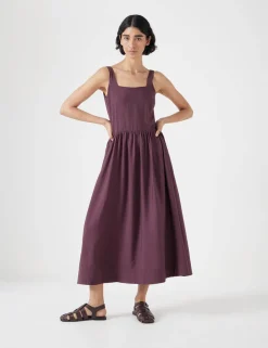 Air Flow Square Neck Midi Ballerina Dress