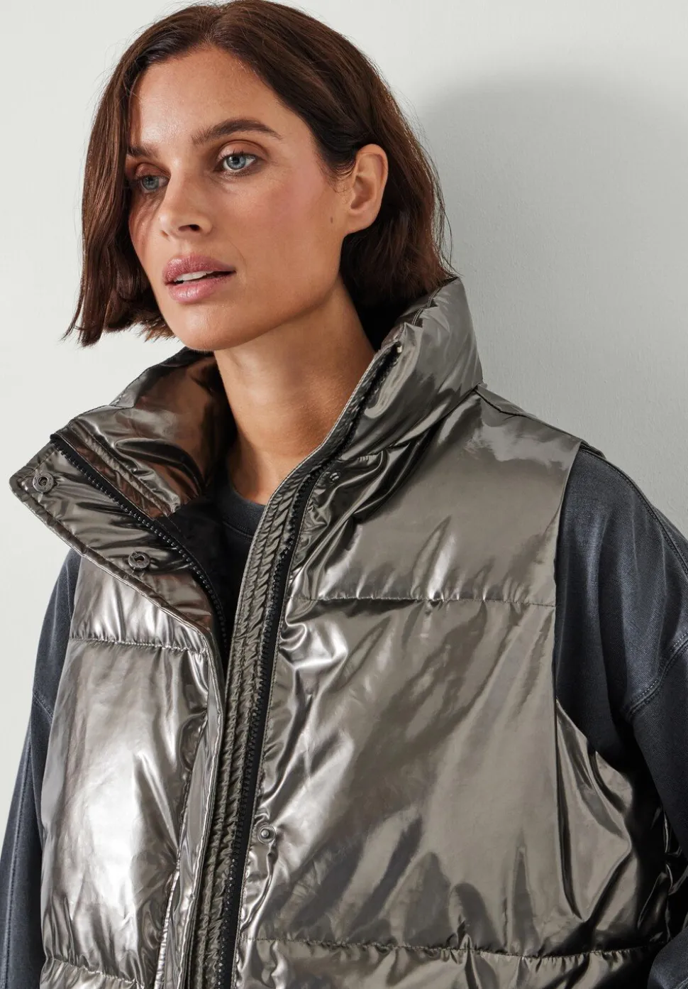 Alice Metallic Puffer Gilet