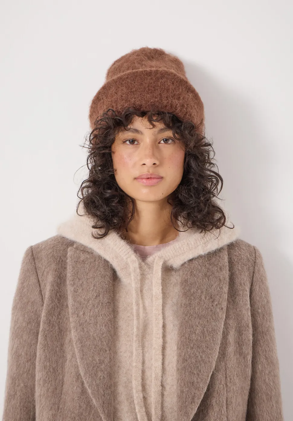 Alpaca-Blend Ribbed Beanie