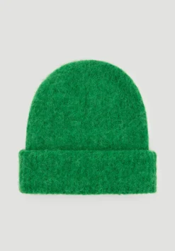 Alpaca-Blend Ribbed Beanie