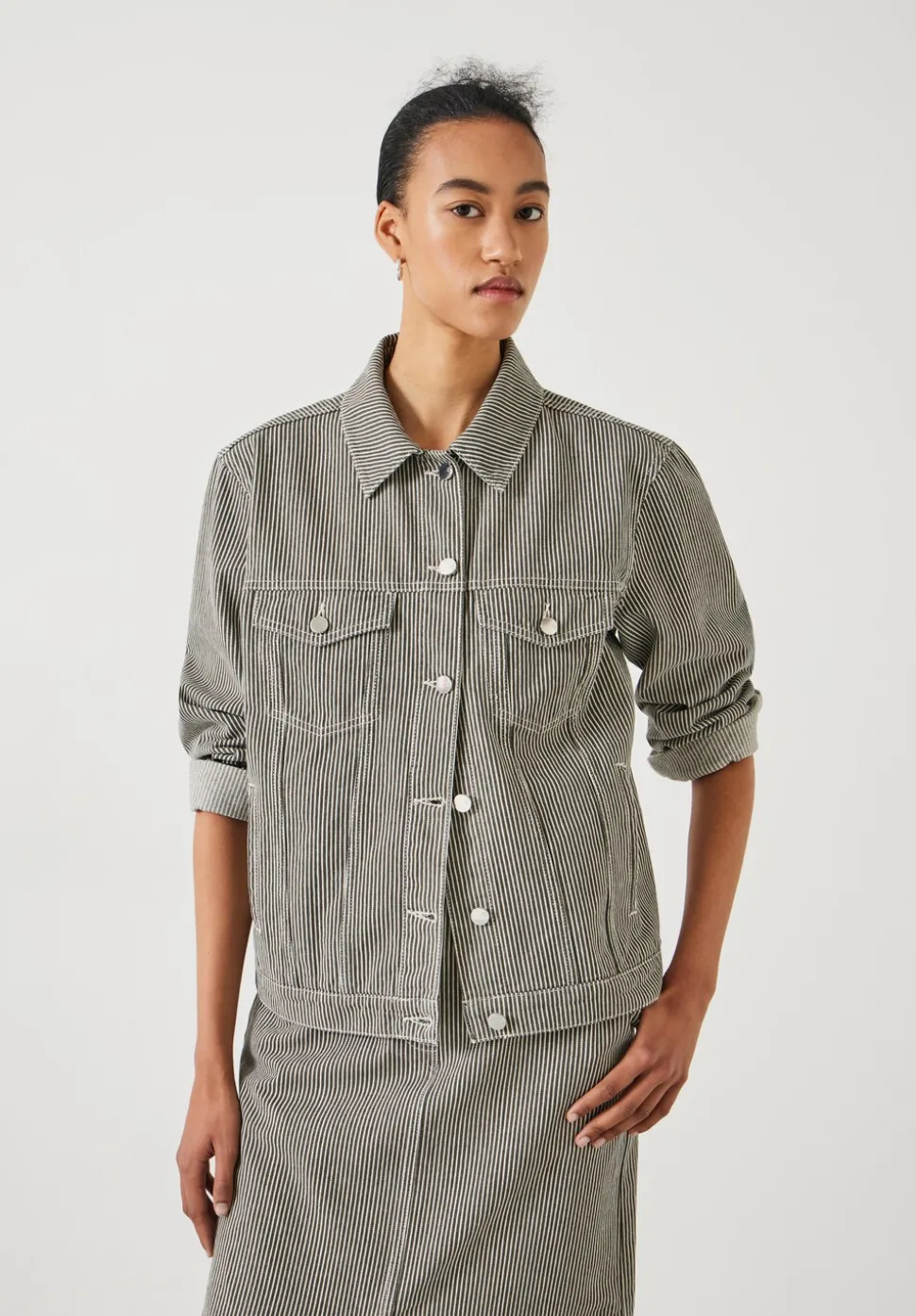 Amalia Cotton Striped Jacket