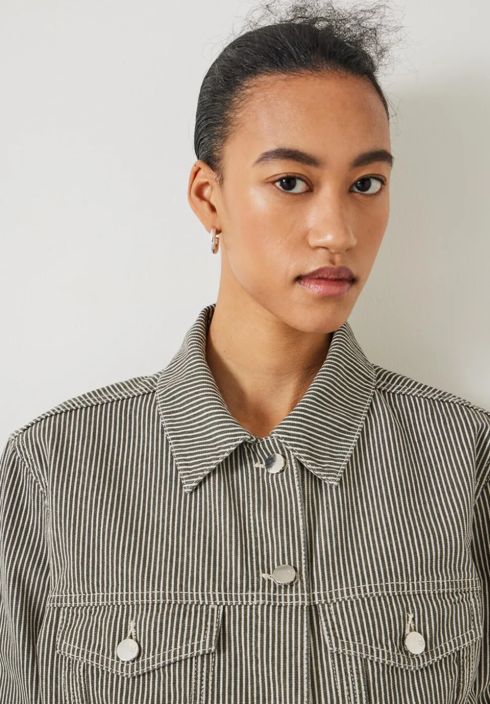 Amalia Cotton Striped Jacket
