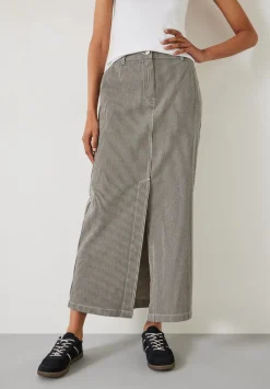 Amalia Stripe Denim Maxi Skirt