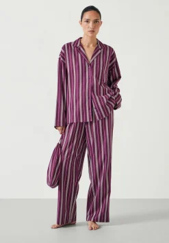 Amita Cotton Flannel Multi Stripe Pyjamas
