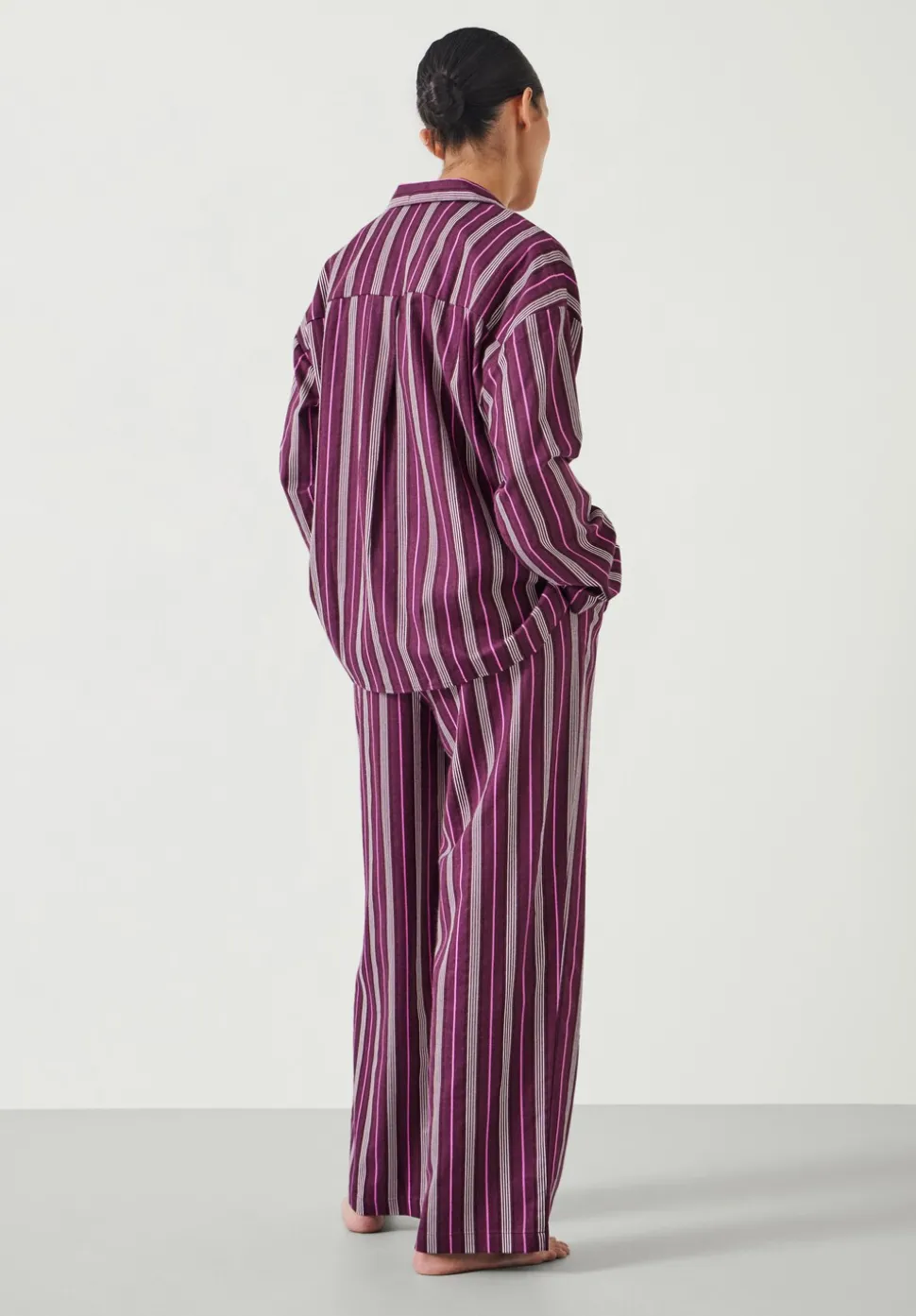 Amita Cotton Flannel Multi Stripe Pyjamas