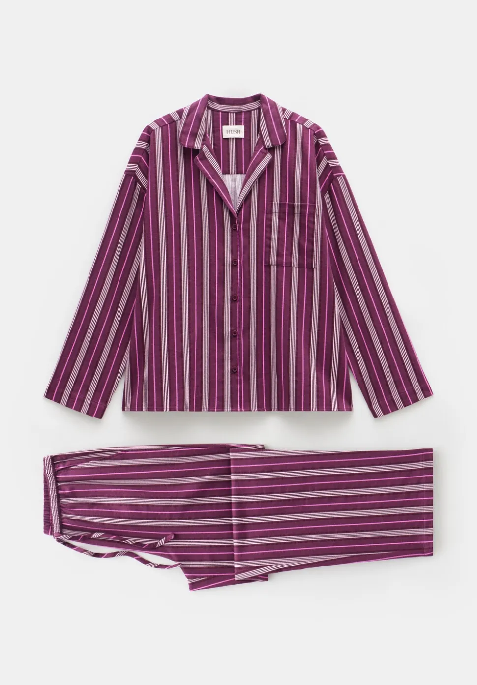 Amita Cotton Flannel Multi Stripe Pyjamas