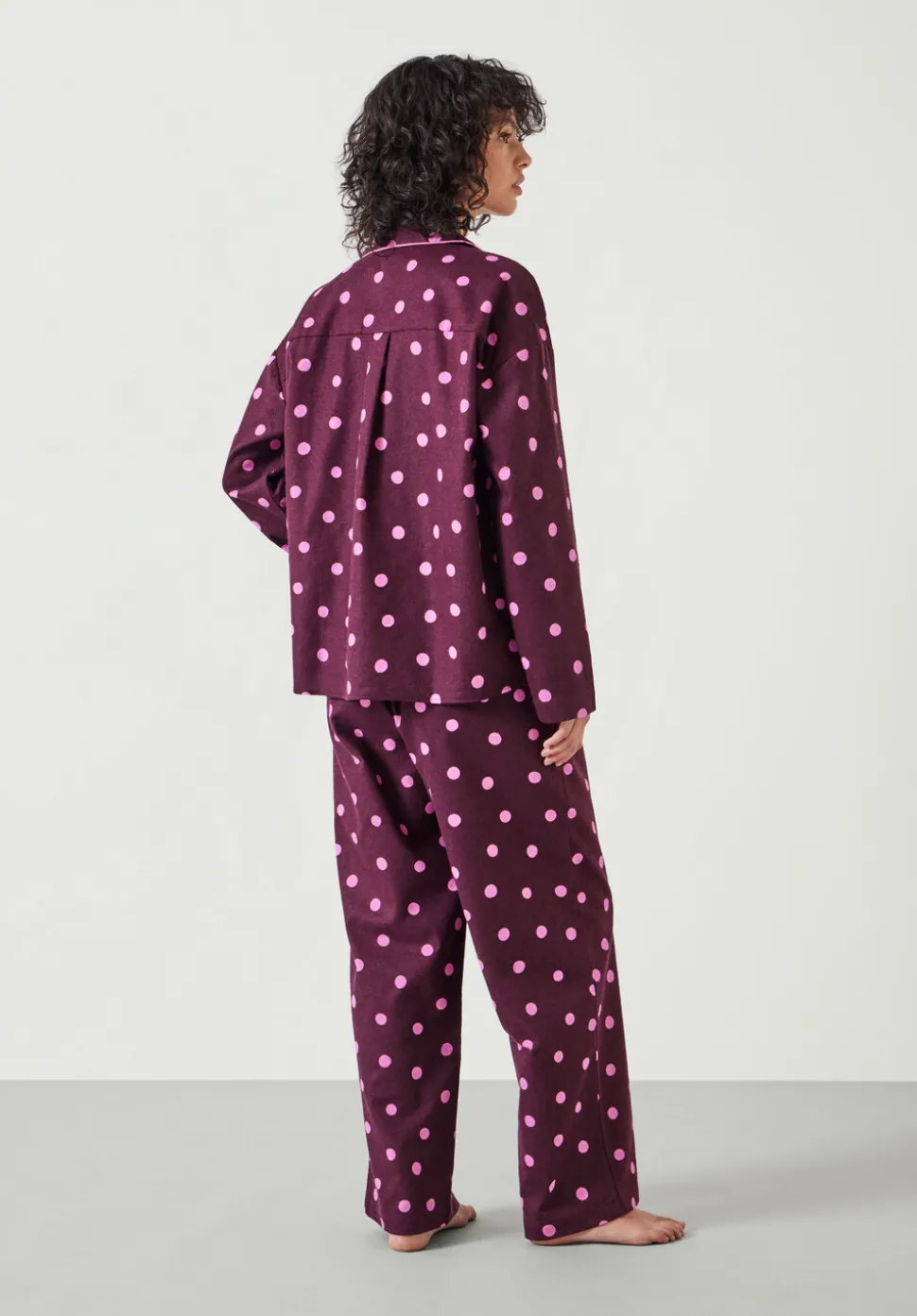 Amita Cotton Flannel Polka Dot Pyjamas