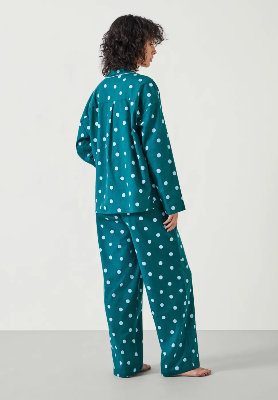 Amita Cotton Flannel Polka Dot Pyjamas