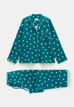 Amita Cotton Flannel Polka Dot Pyjamas
