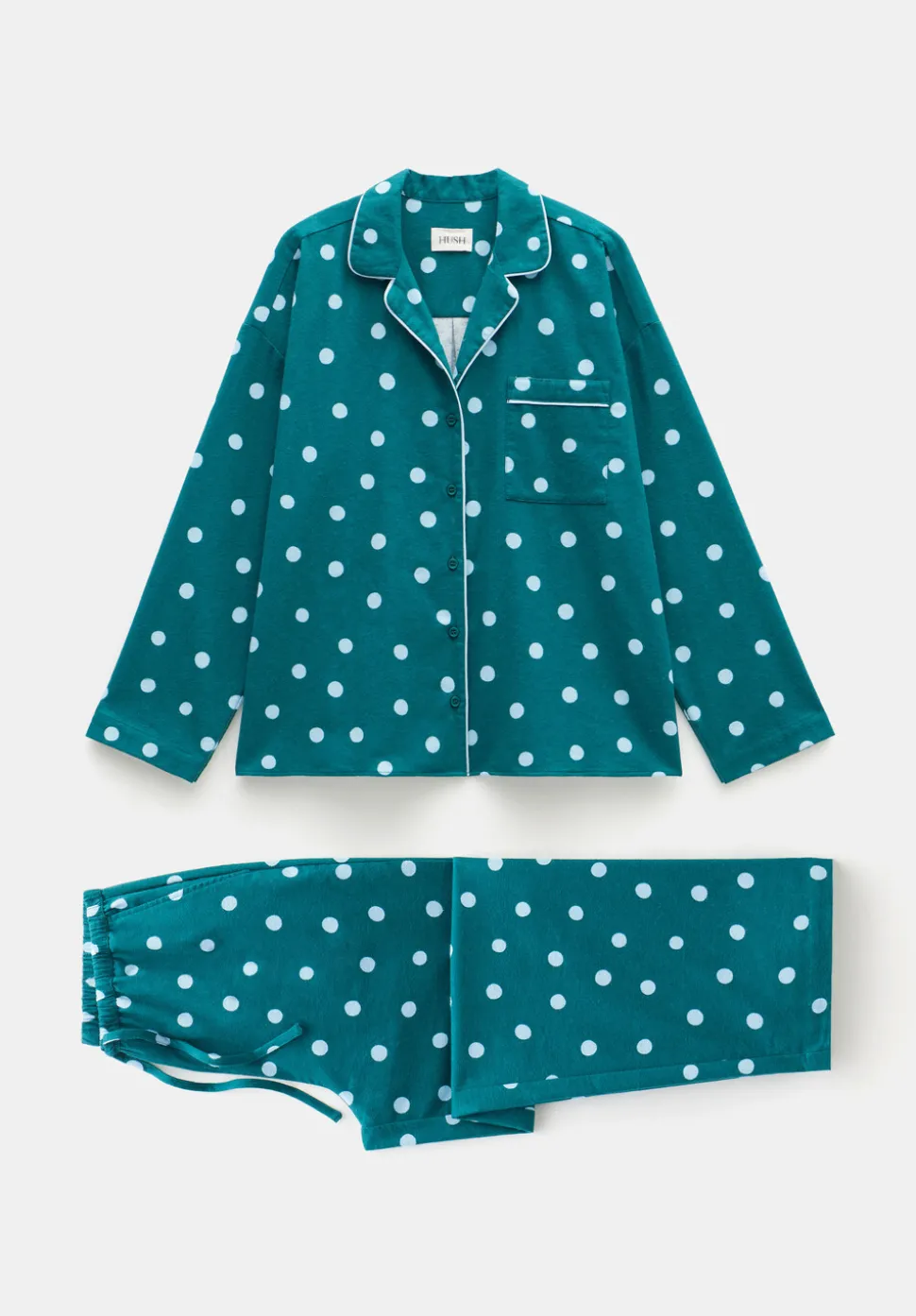 Amita Cotton Flannel Polka Dot Pyjamas