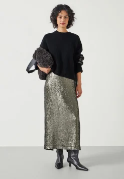 Anais Sheer Sequin Midi Skirt