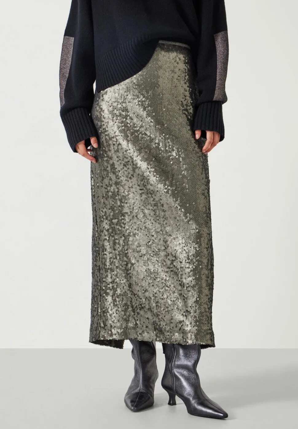 Anais Sheer Sequin Midi Skirt