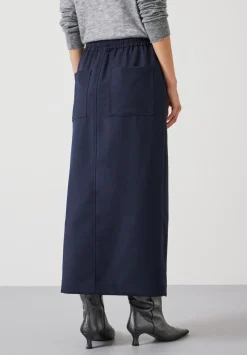 Aria Cargo Wool Maxi Skirt