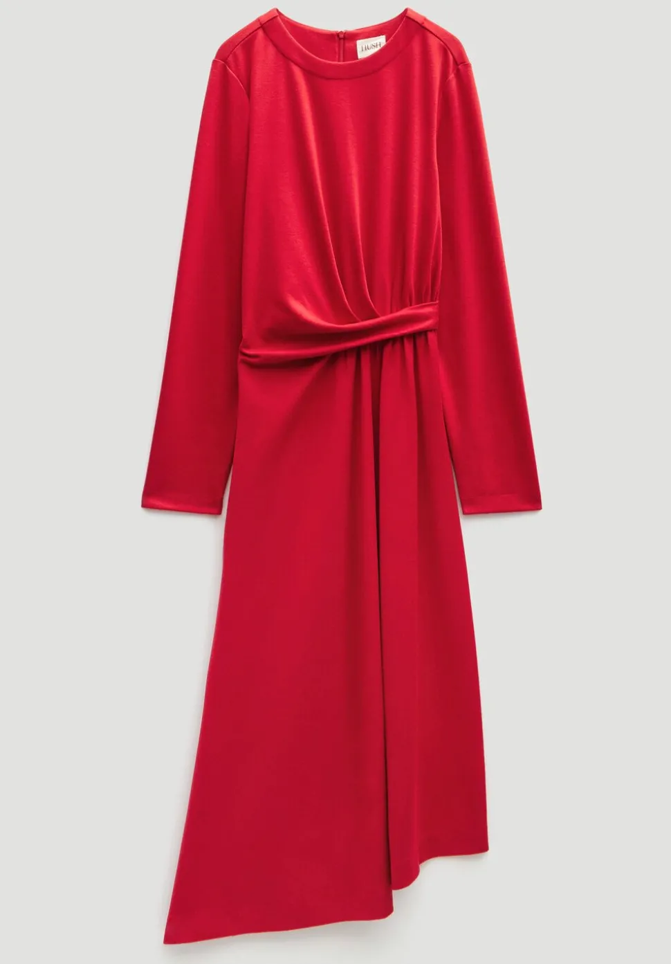 Asymmetric Hem Jersey Dress