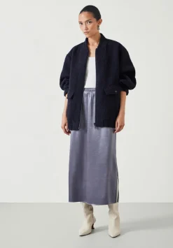 Aurora Satin Midi Skirt
