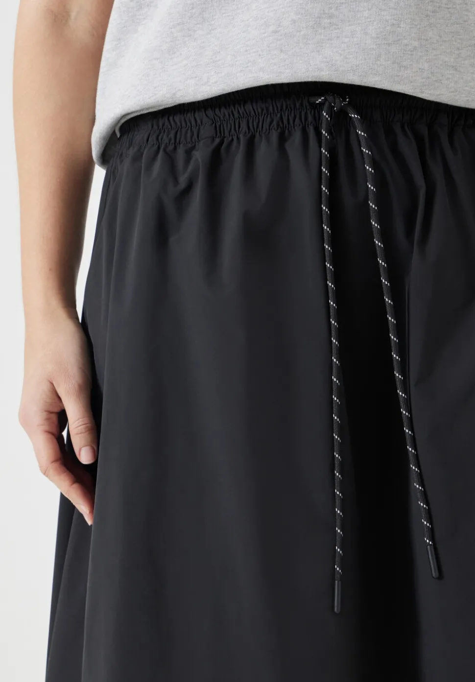 Aya Technical Pull On Midi Skirt