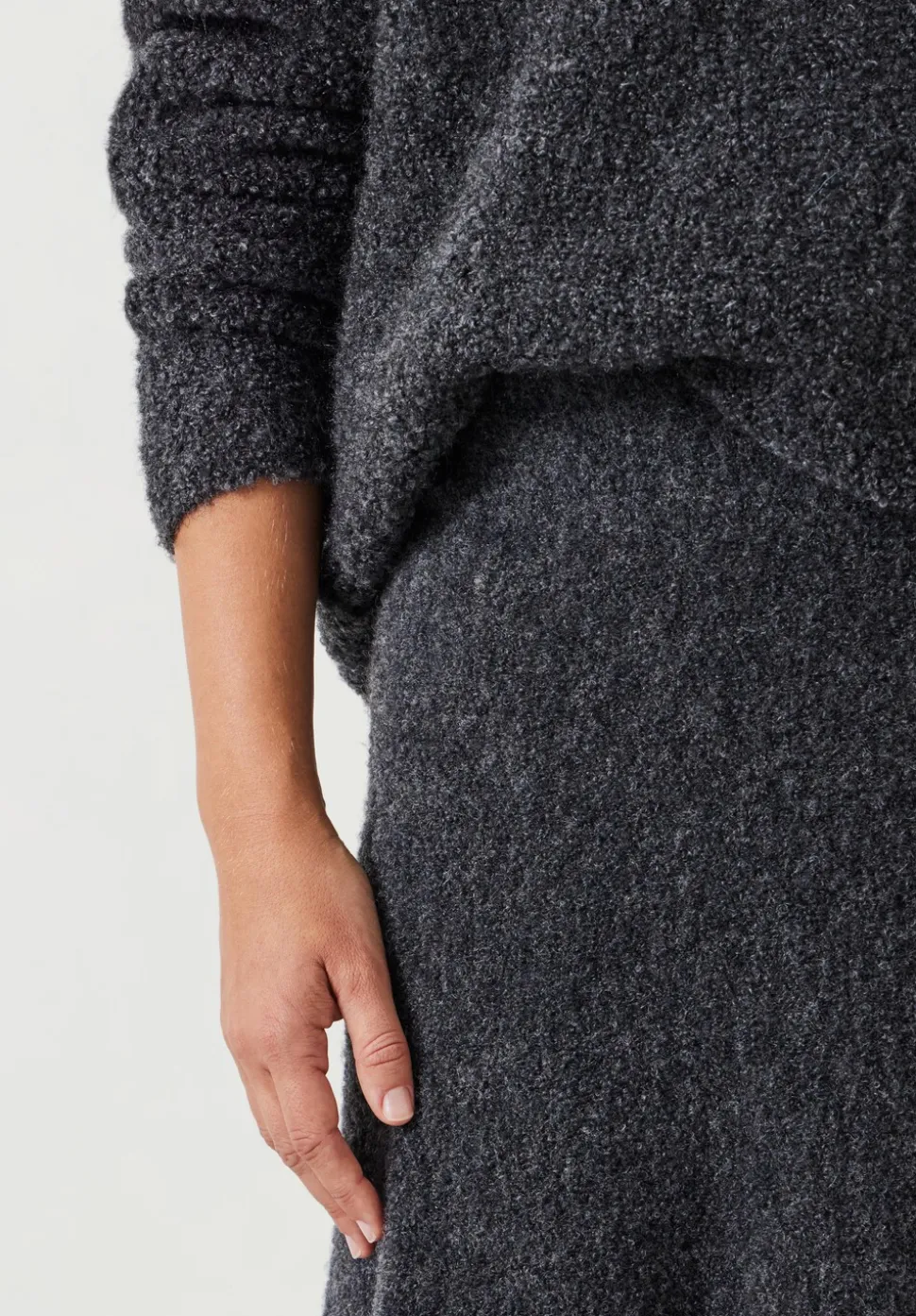Bea Boucle Knitted Midi Skirt
