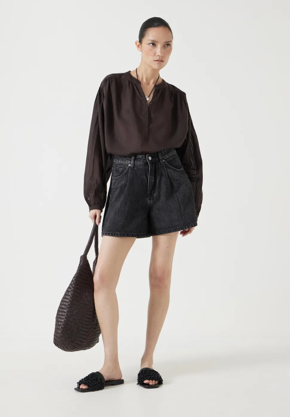 Bea Textured Stripe Blouse
