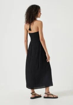 Bella Cut Out Crinkle Bandeau Dress