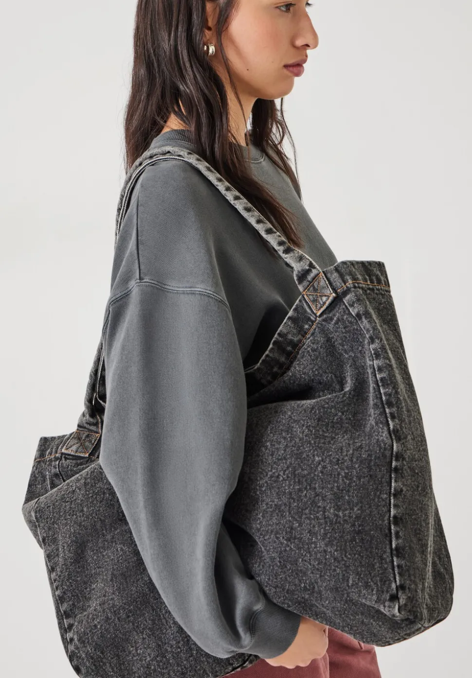 Britney Denim Tote Bag