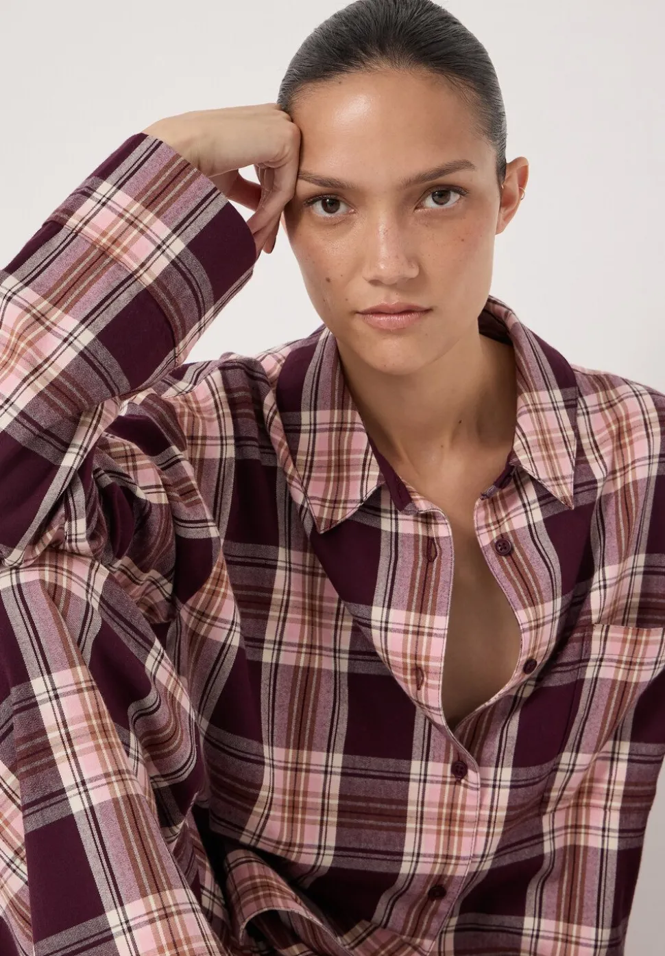 Brushed Cotton Check Print Pyjamas