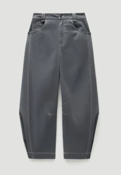 Bryce Seam Detail Barrel Leg Trousers