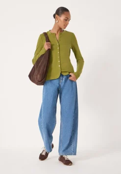 Button Detail Jersey Cardigan