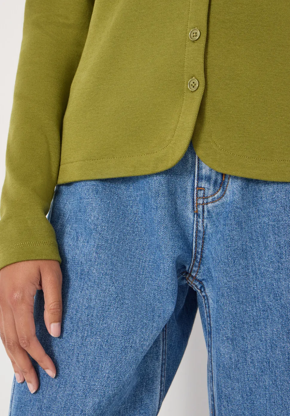 Button Detail Jersey Cardigan
