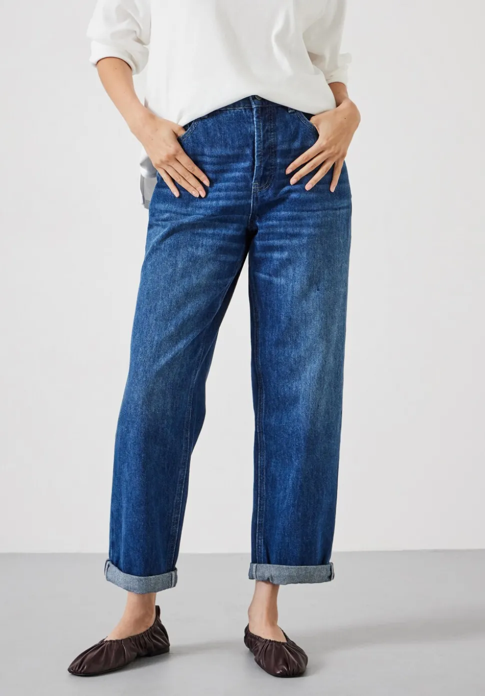 Button Fly Boyfriend Jean