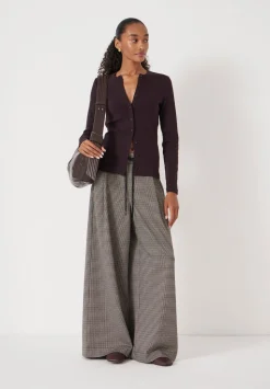 Button Ribbed Long Sleeve Top