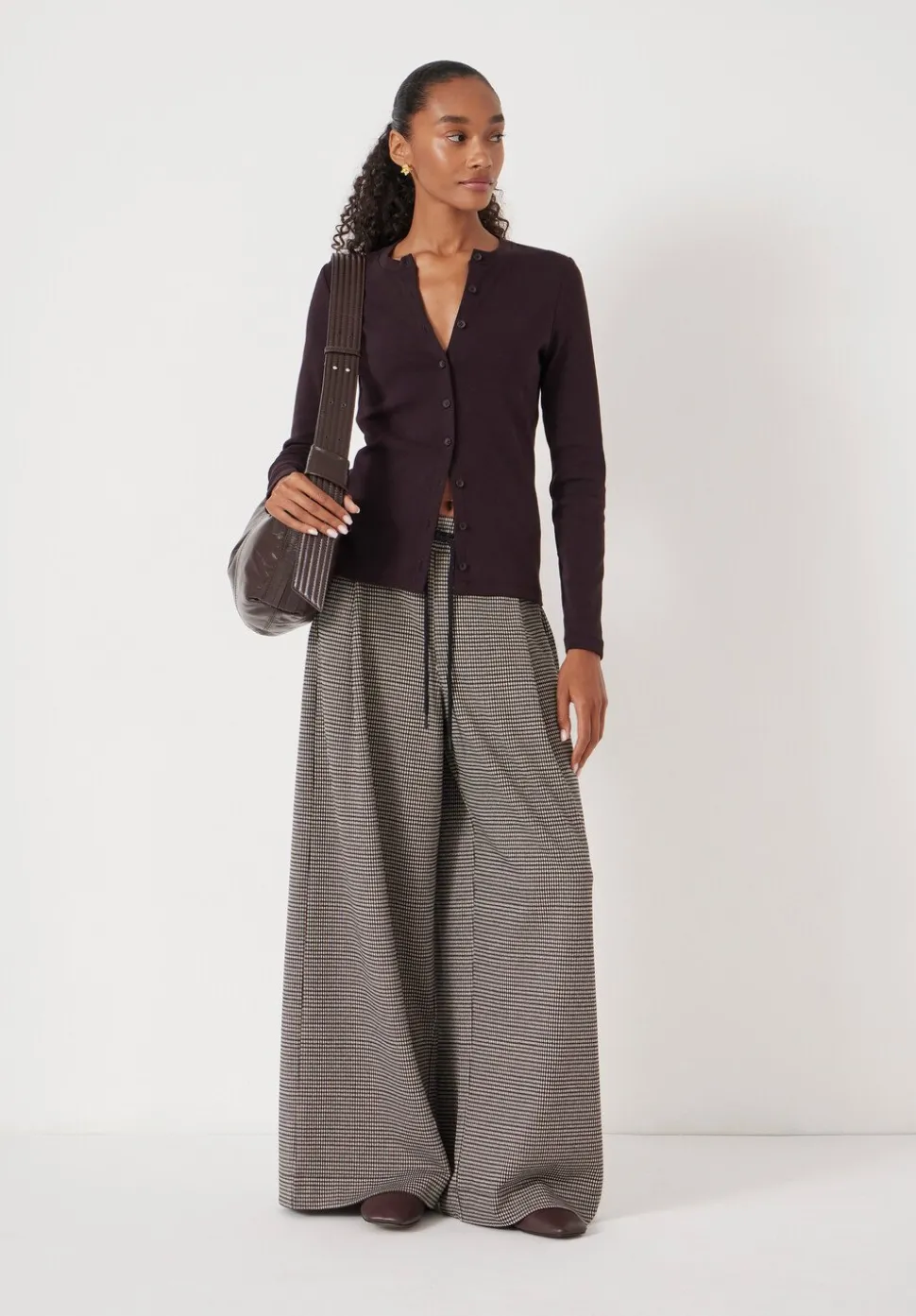 Button Ribbed Long Sleeve Top