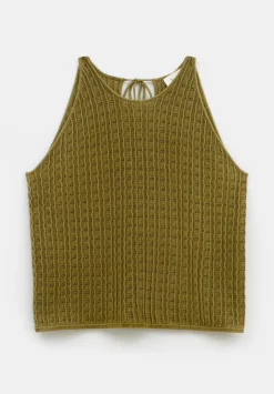 Cadi Wave Stitched Knitted Vest Top