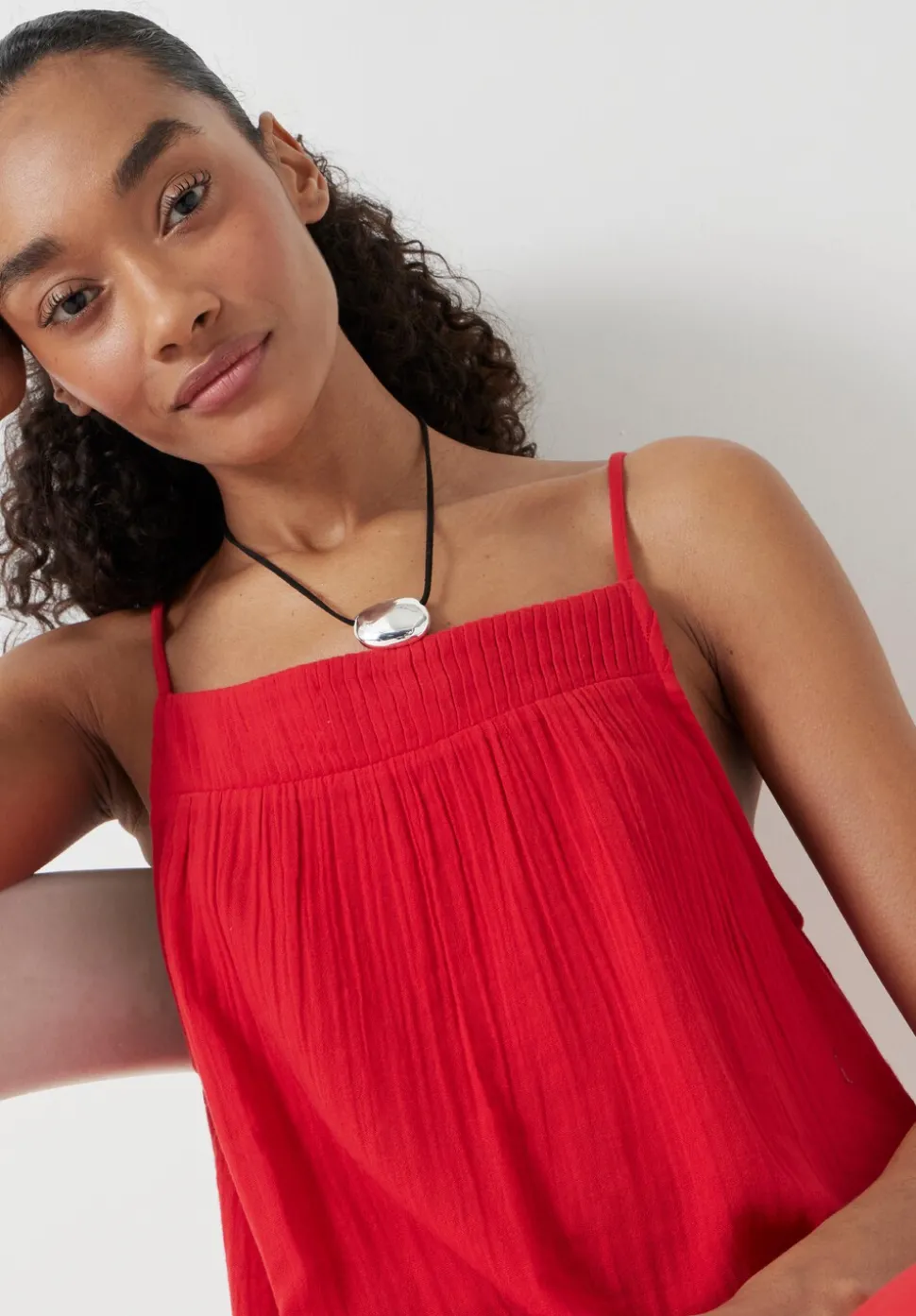 Carmen Cotton Gauze Midi Dress