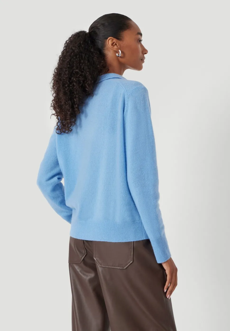 Cashmere Long Sleeve Polo Jumper