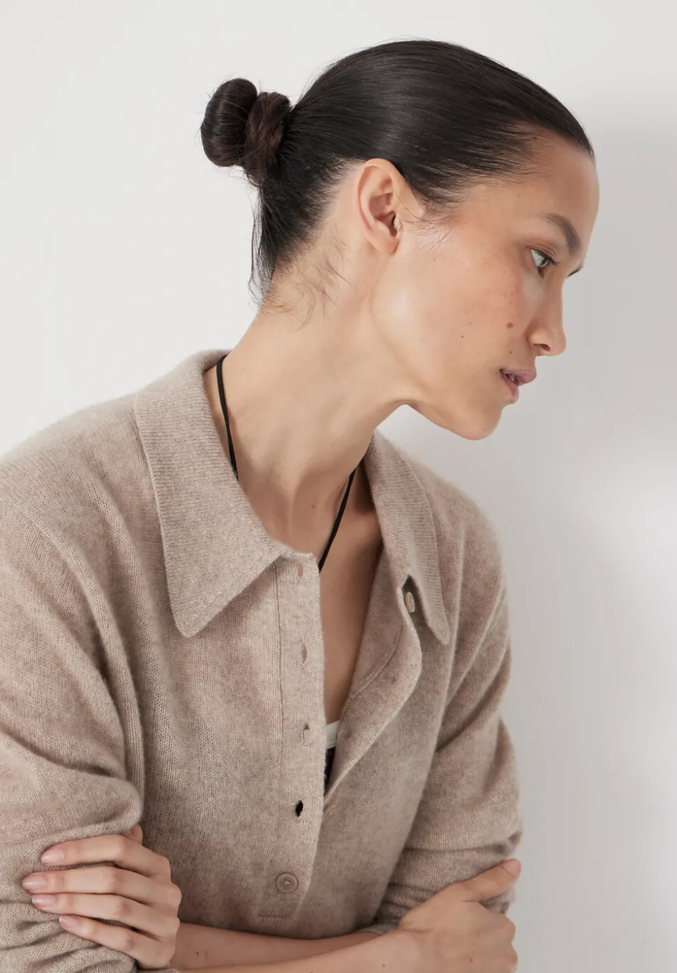 Cashmere Long Sleeve Polo Jumper