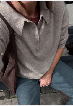 Cashmere Long Sleeve Polo Jumper