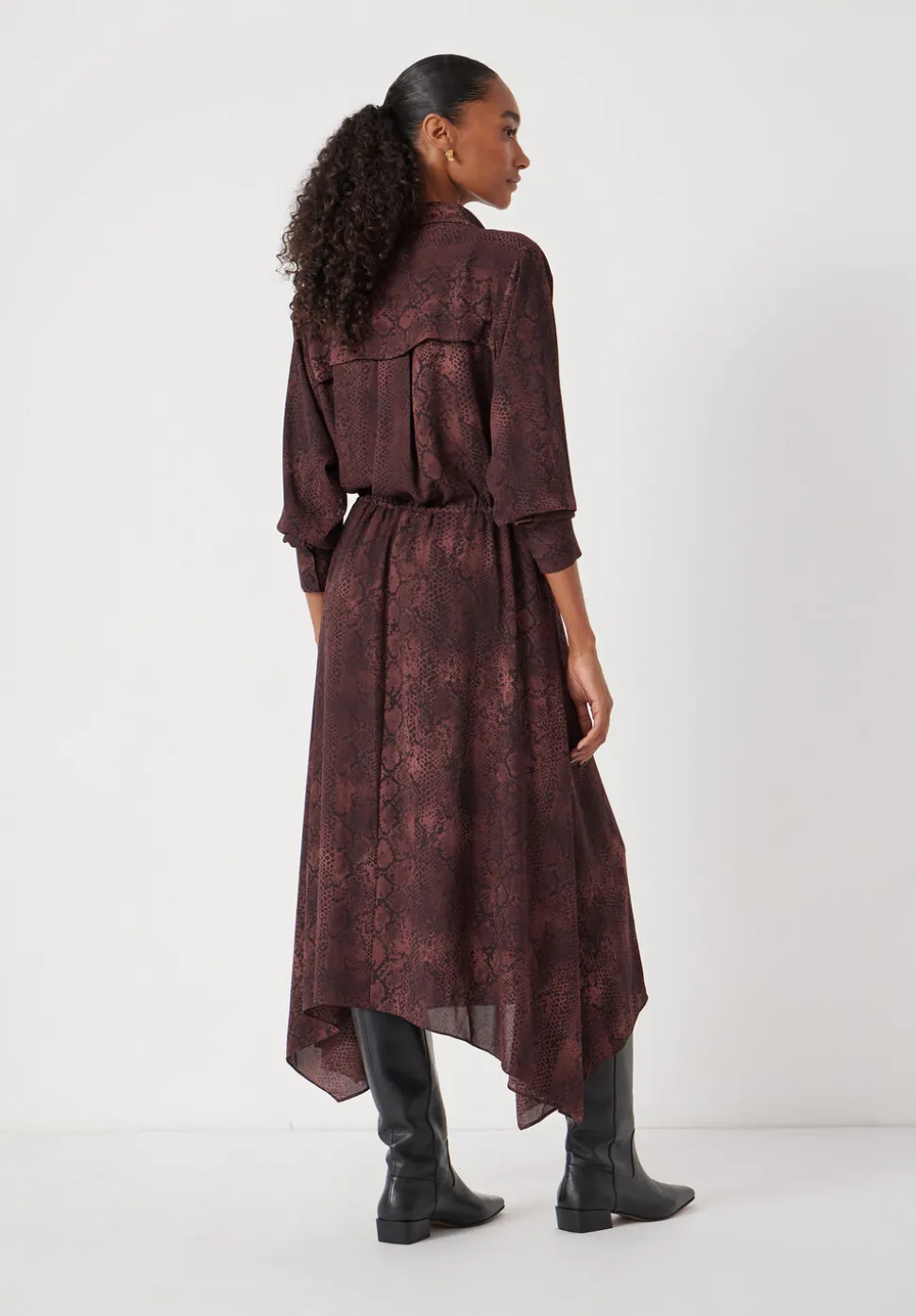 Chiffon Hanky Hem Maxi Dress