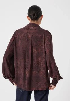 Chiffon Printed Long Sleeve Shirt