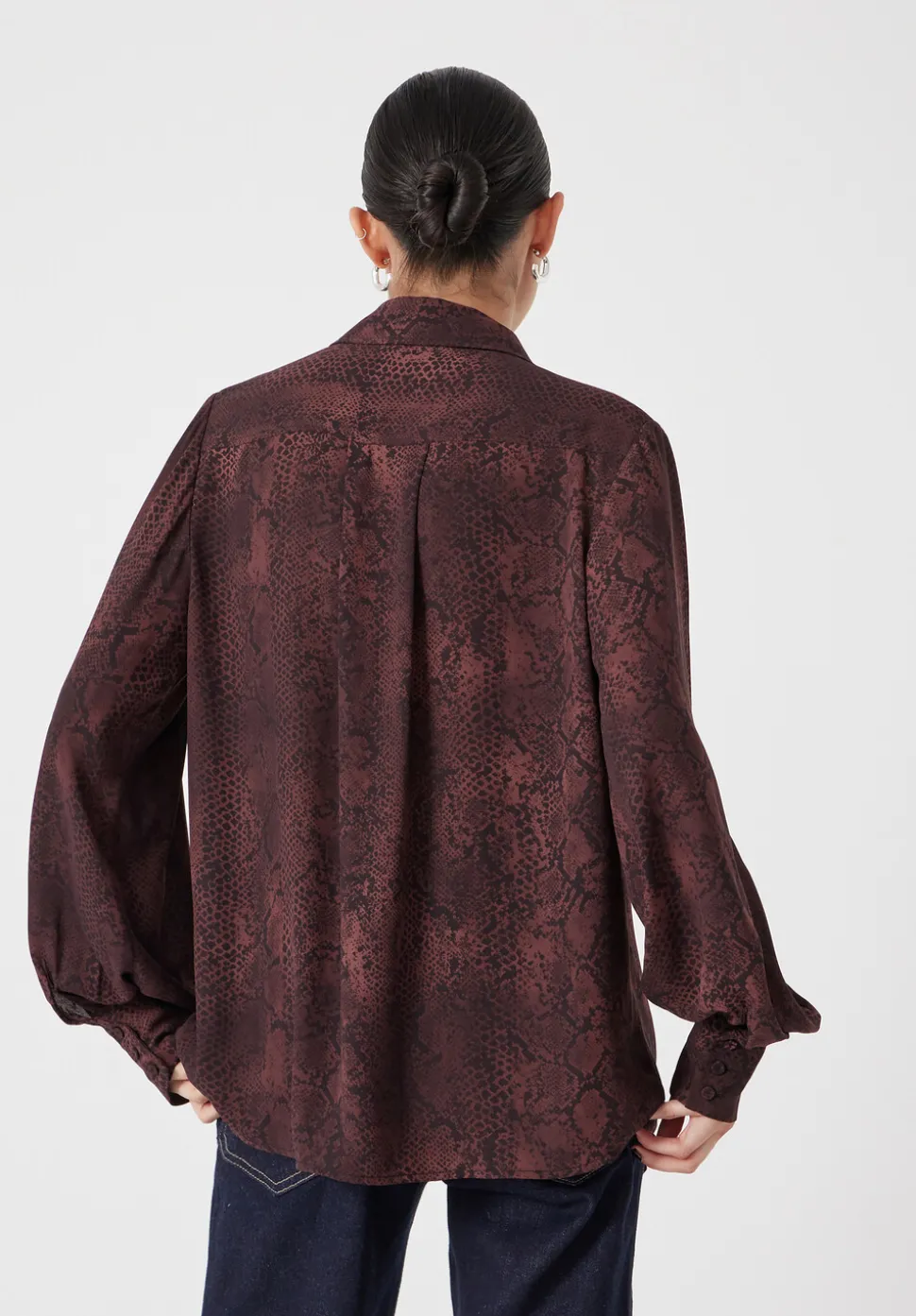 Chiffon Printed Long Sleeve Shirt