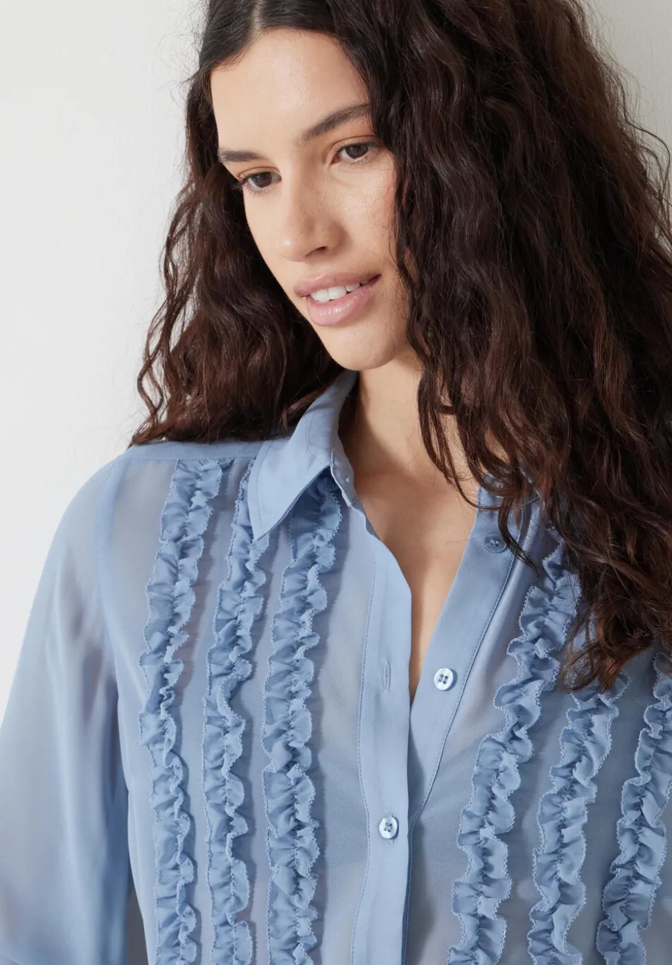 Chiffon Ruffle Blouse