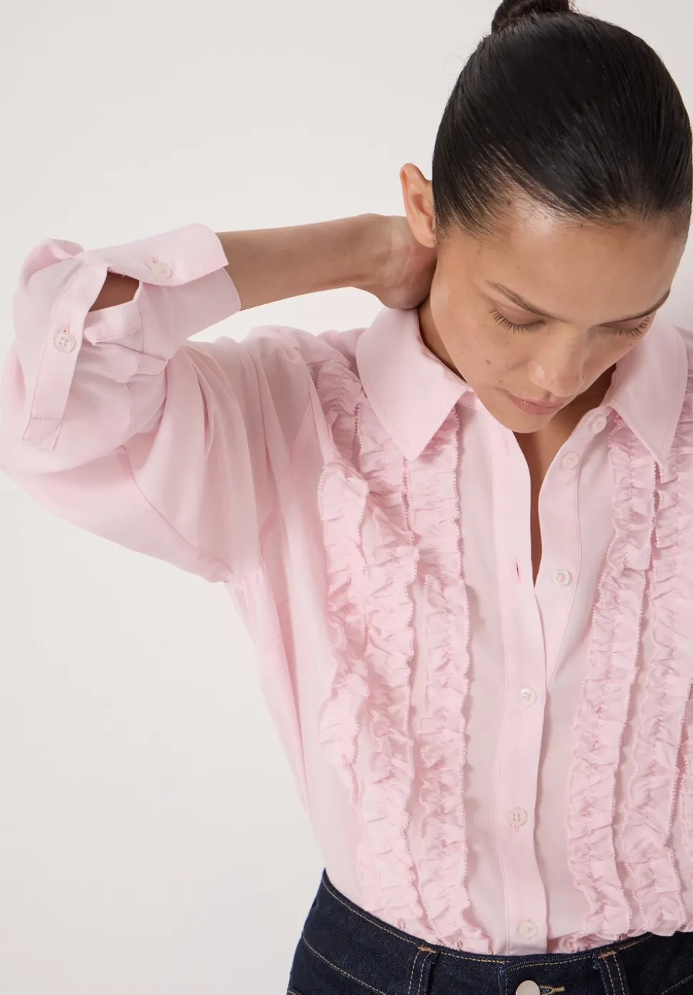 Chiffon Ruffle Blouse