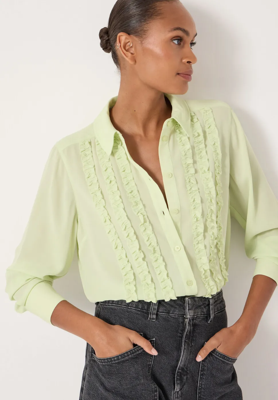 Chiffon Ruffle Blouse