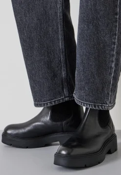Chunky Leather Chelsea Boots