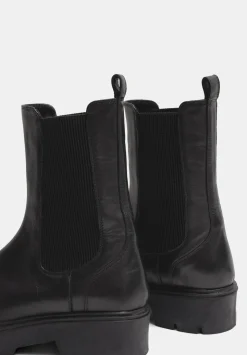Chunky Leather Chelsea Boots